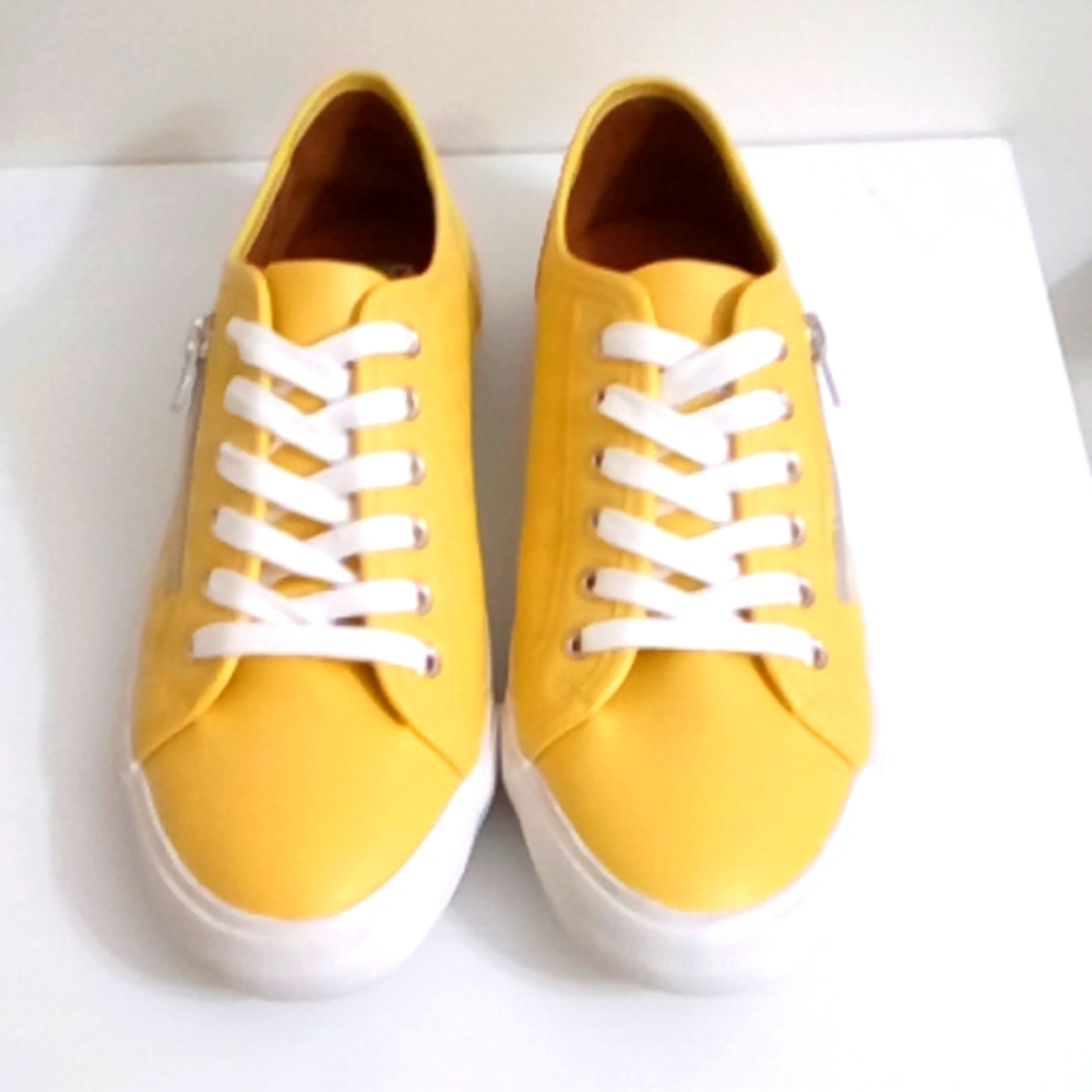 Yellow checkered shoes